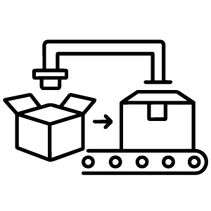 Packaging and box forming icon